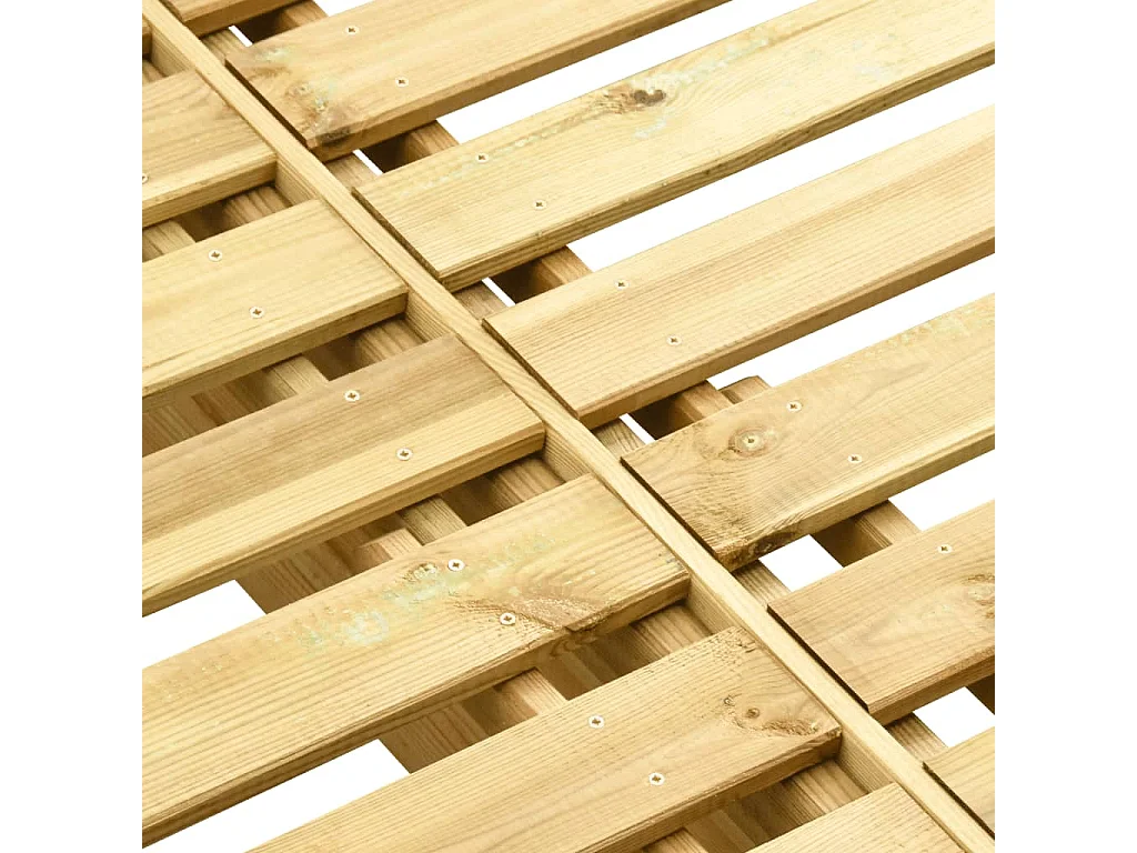 Espreguiçadeira dupla em madeira de pinho impregnada de verde