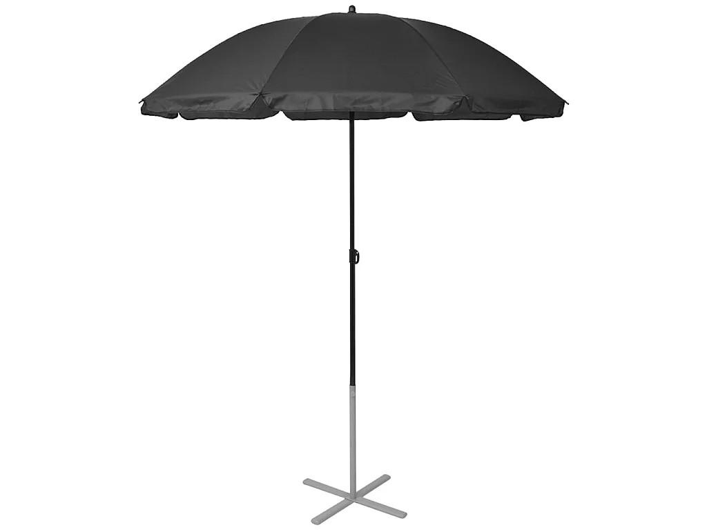 Chaises longues et parasol Aluminium Noir
