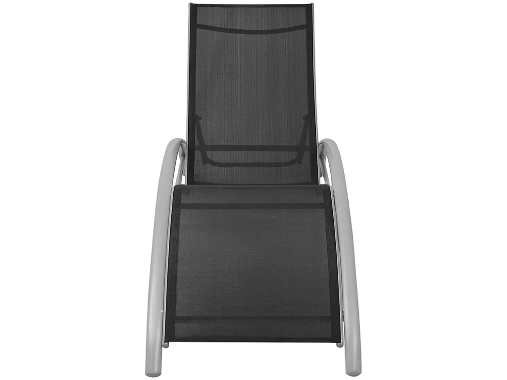 Chaises longues et parasol Aluminium Noir