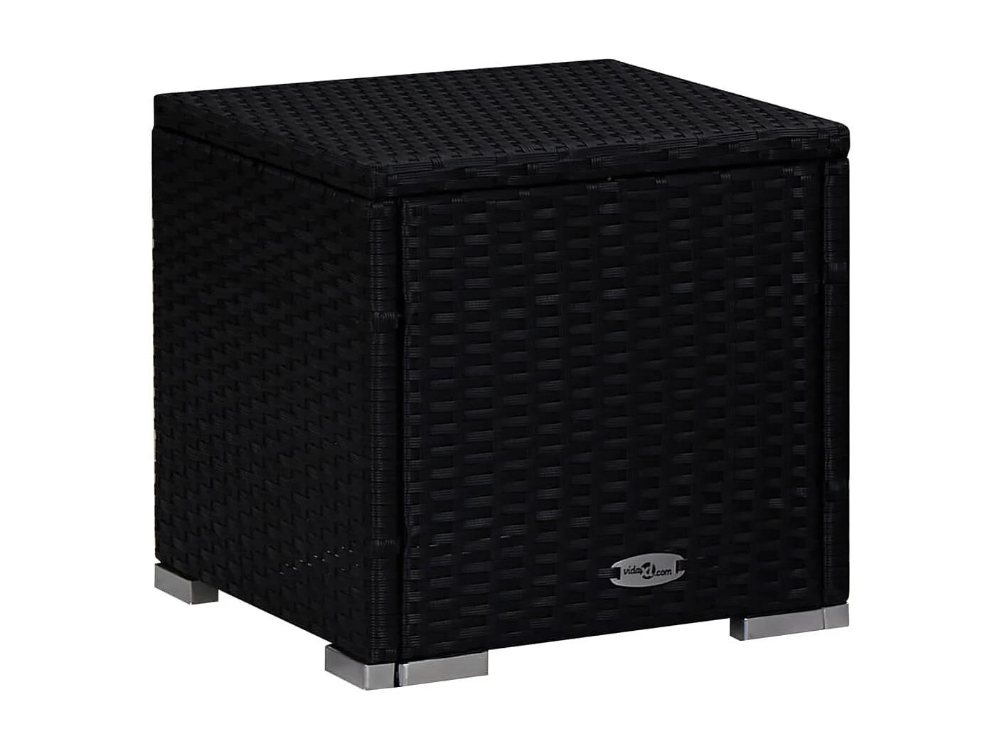 Loungesessel mit Kissen und Teetisch aus Kunstharzgeflecht in Rot