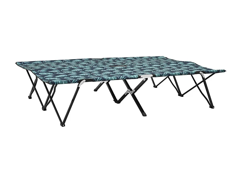 Sillón plegable de 2 plazas Estampado de hojas Acero