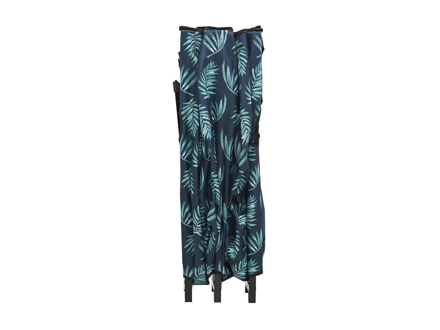 Chaise longue pliable 2 places Motif de feuilles Acier