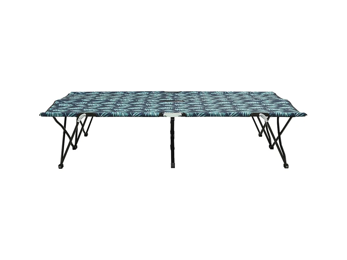 Klappbarer 2-Sitzer-Loungesessel mit Blattmuster aus Stahl