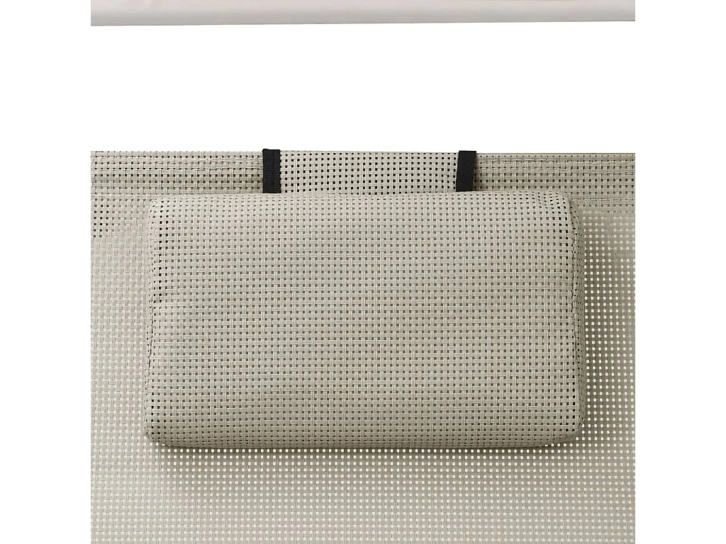 Poltrona lounge doppia con baldacchino Textilène Cream