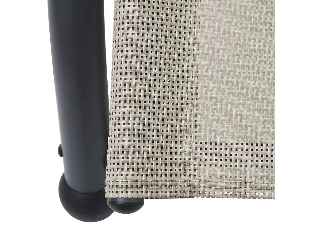 Poltrona lounge doppia con baldacchino Textilène Cream