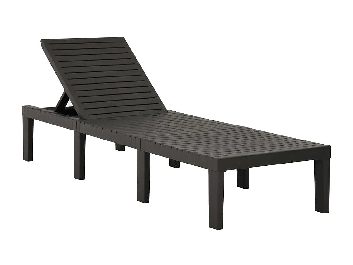 Chaise longue Plastique Anthracite