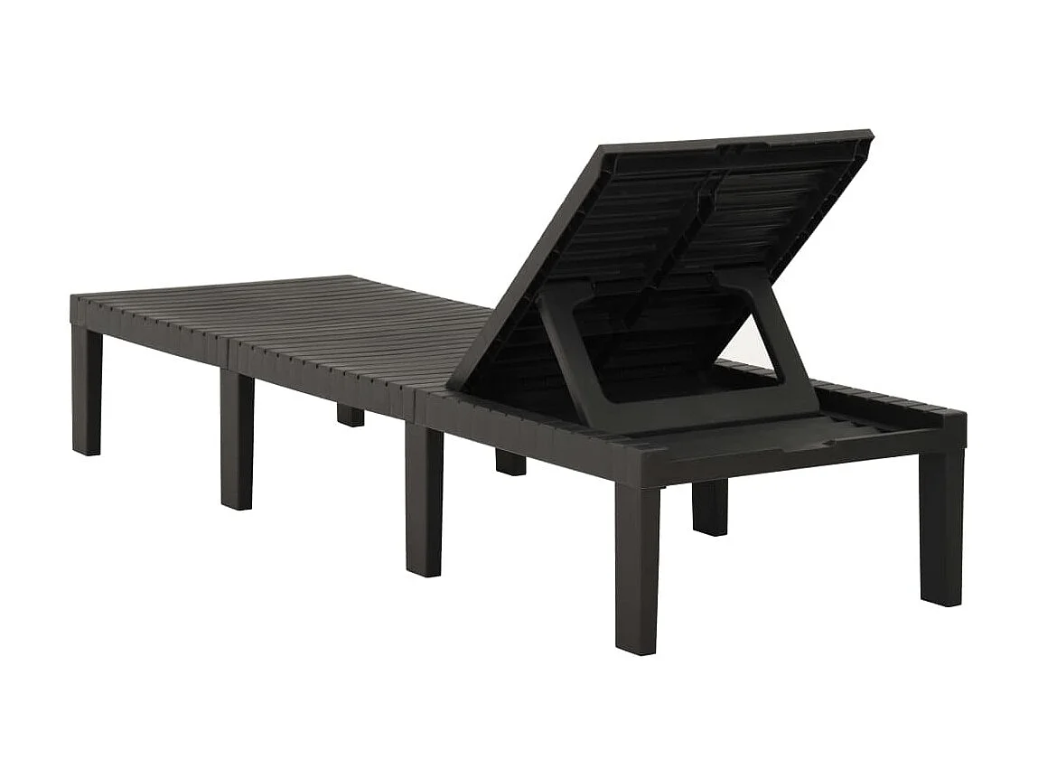 Chaise longue Plastique Anthracite