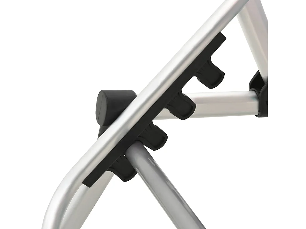 Extra hoher Klappsessel für Senioren aus schwarzem Aluminium