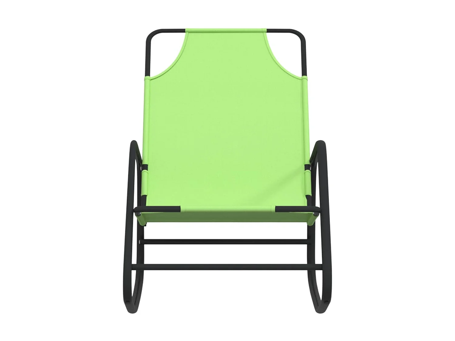 Chaise longue à bascule Vert Acier et textilène