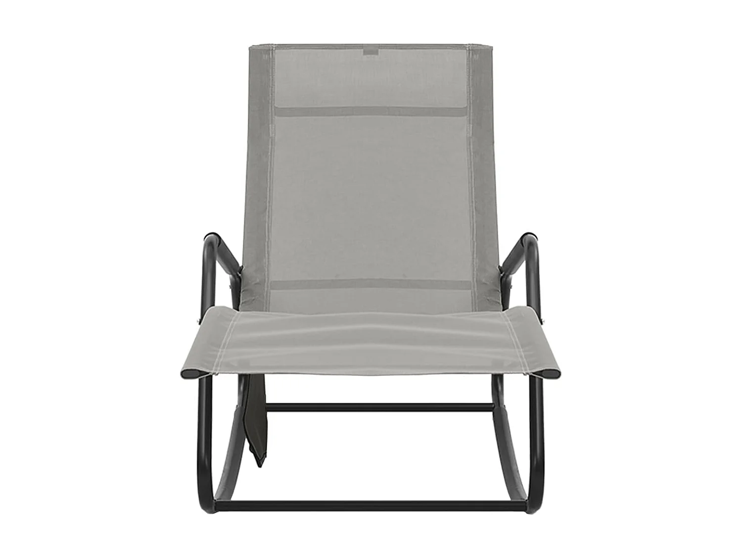 Poltrona lounge Acciaio e Textilene Grigio