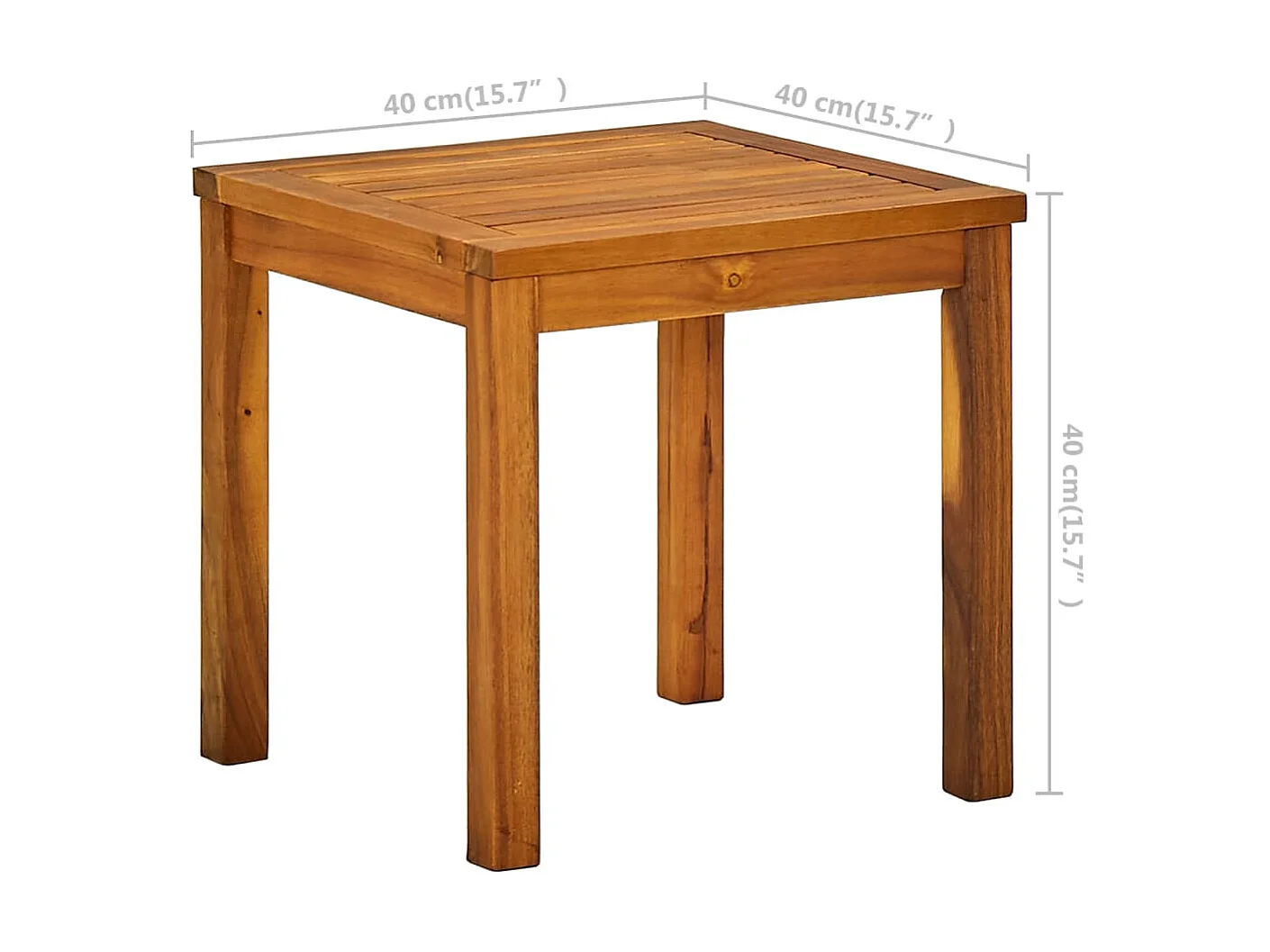 Chaise longue avec table Bois d'acacia solide et textilène