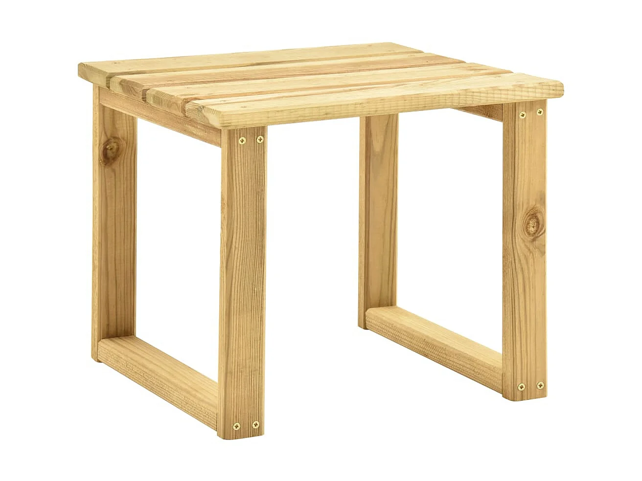 Sdraio da giardino con tavolino e cuscino Pino impregnato