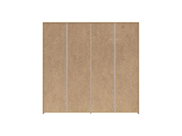 Armoire 230 cm 2 portes coulissantes et miroir décor chêne - ALIA