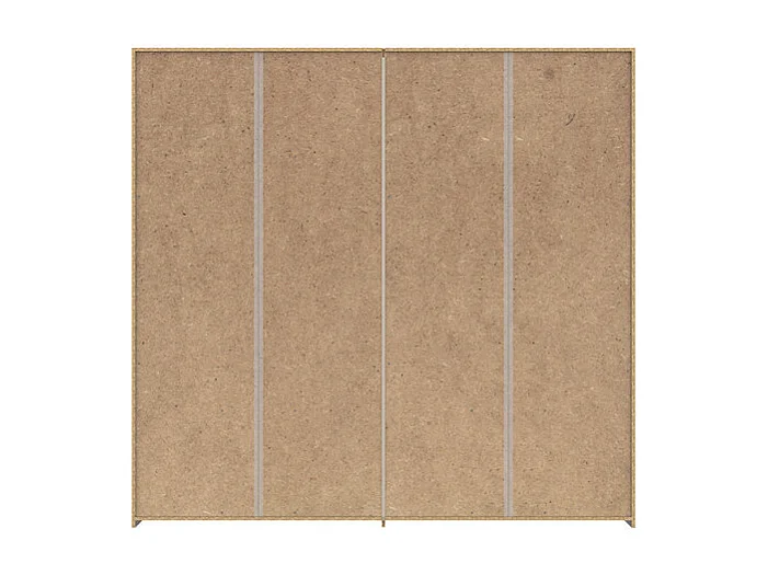 Armoire 230 cm 2 portes coulissantes et miroir décor chêne - ALIA