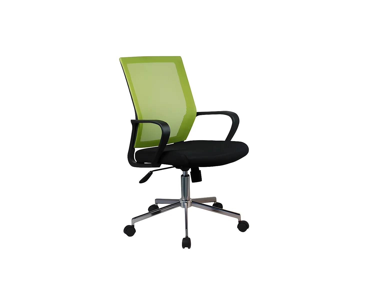 Fauteuil de bureau vert noir dossier souple et assise réglable - SKILL