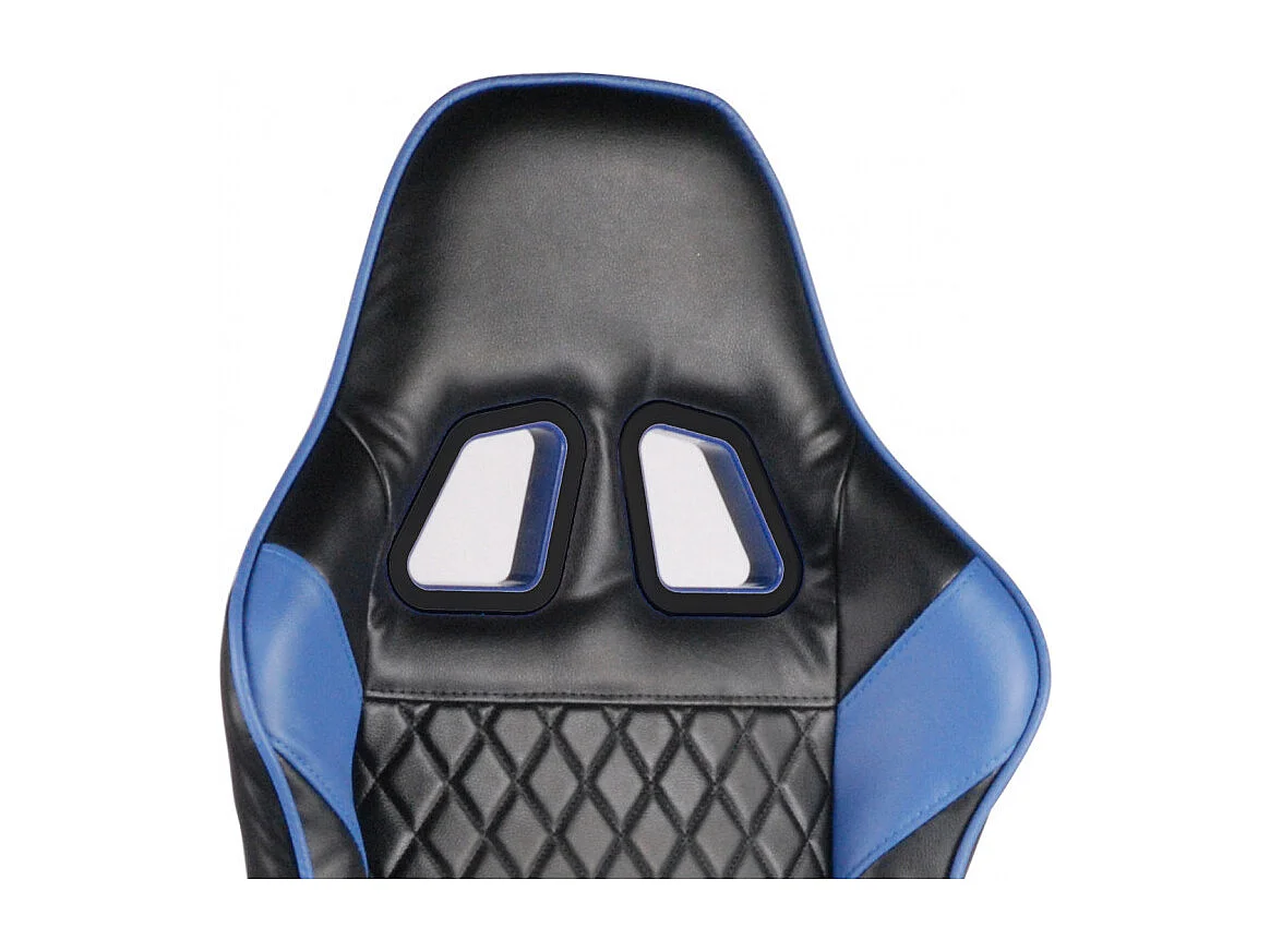 Fauteuil de bureau gaming noir et bleu dossier inclinable - GAME OVER