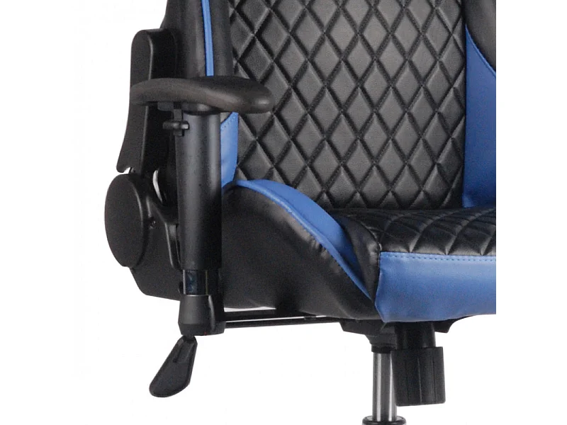 Fauteuil de bureau gaming noir et bleu dossier inclinable - GAME OVER
