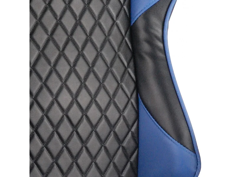 Fauteuil de bureau gaming noir et bleu dossier inclinable - GAME OVER