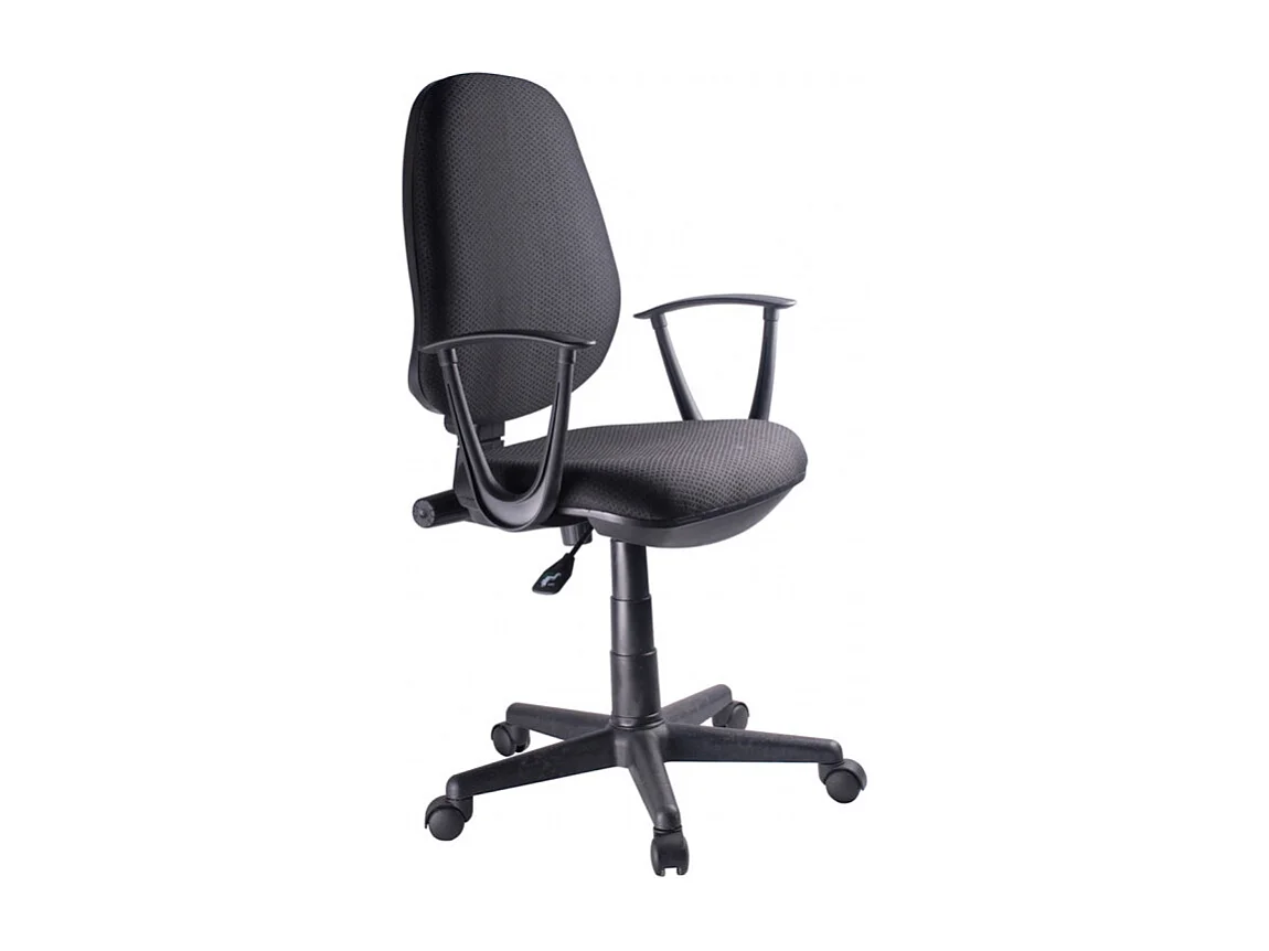 Fauteuil de bureau noir réglable et inclinable avec roulettes - DESK