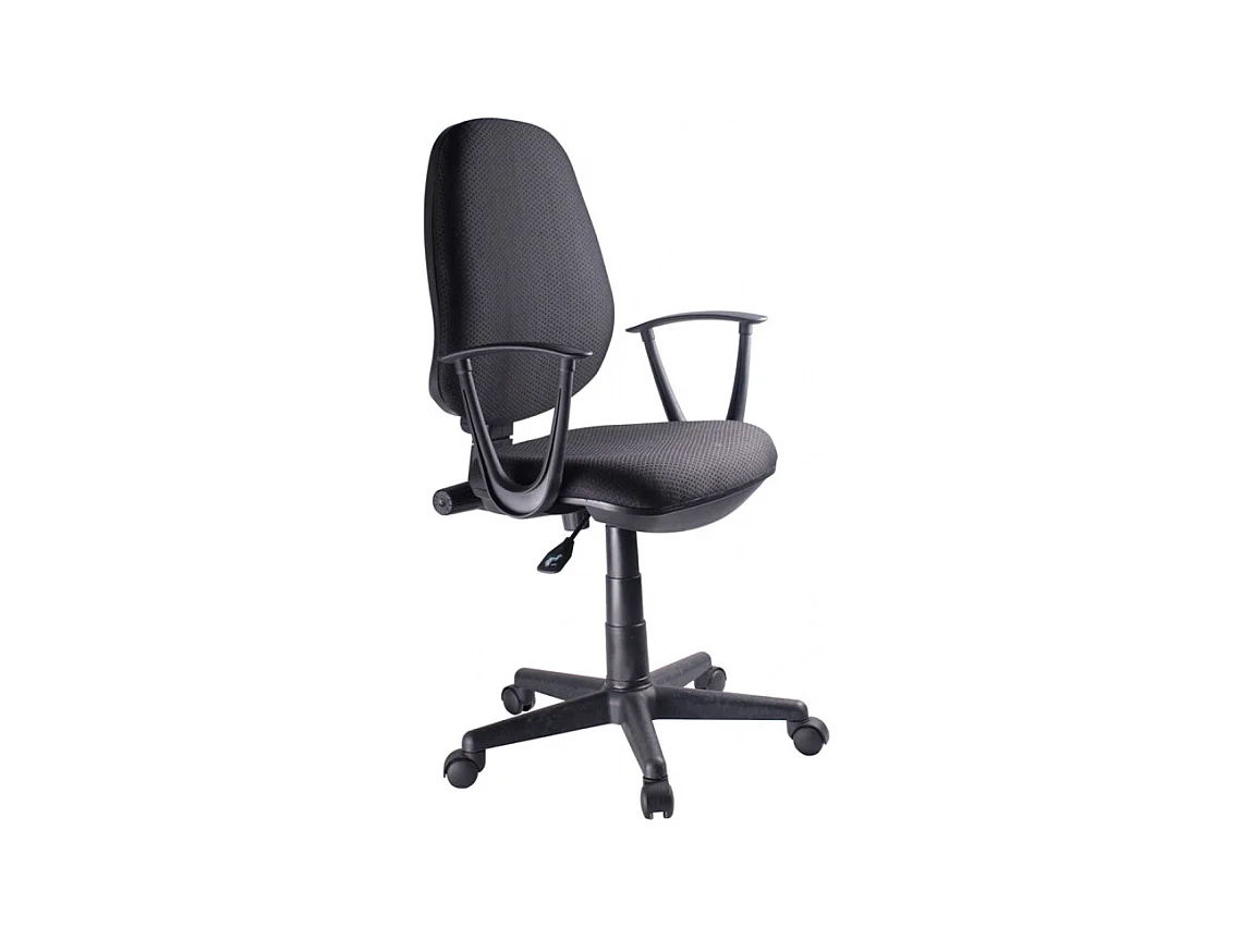 Fauteuil de bureau noir réglable et inclinable avec roulettes - DESK
