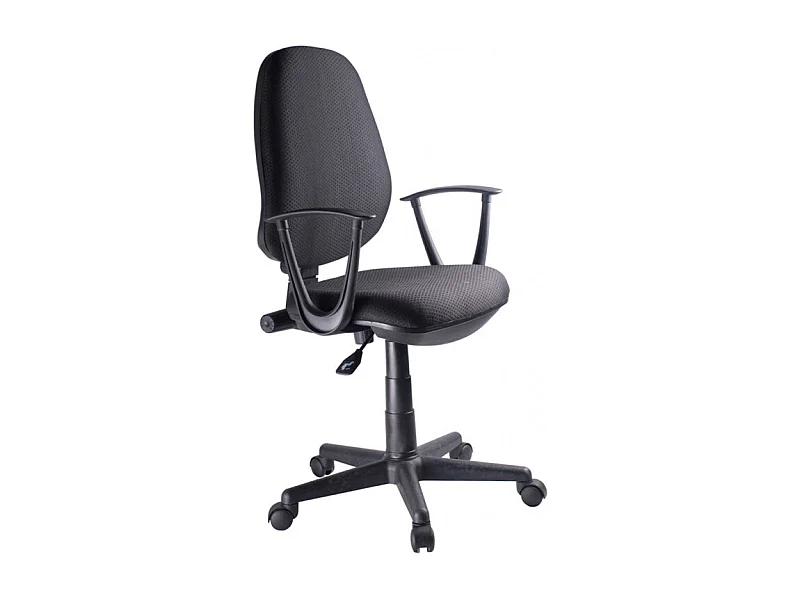 Fauteuil de bureau noir réglable et inclinable avec roulettes - DESK