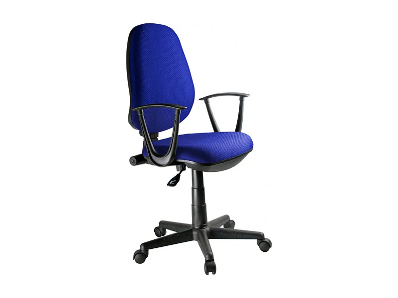 Fauteuil de bureau bleu réglable et inclinable avec roulettes - DESK