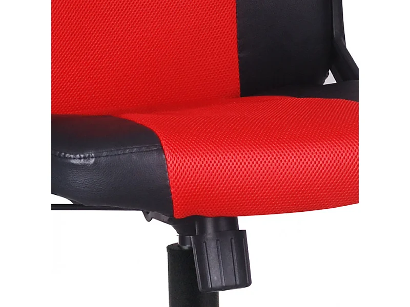 Fauteuil gaming rouge et noir en simili avec assise réglable - GLITCH