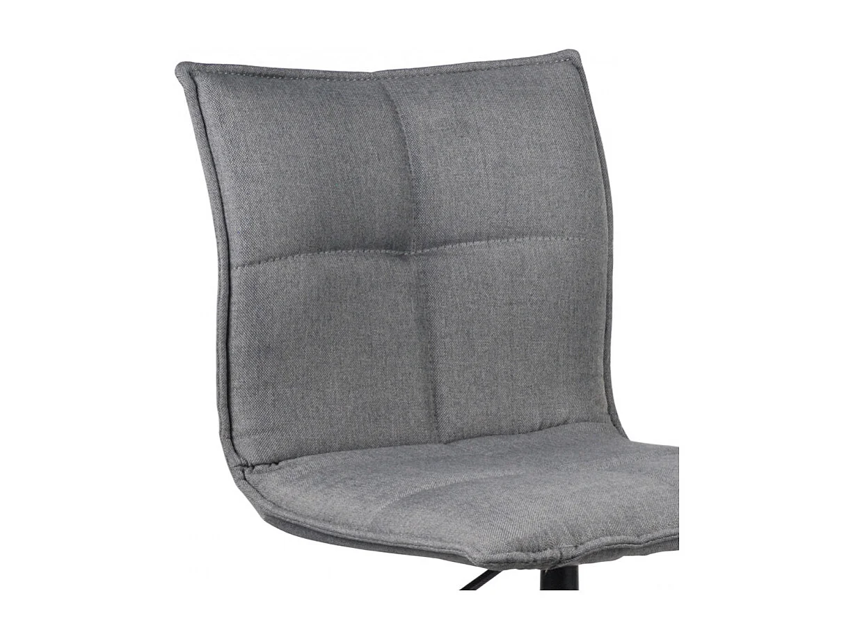 Chaise de bureau en tissu gris anthracite matelassé roulettes - AGENCY