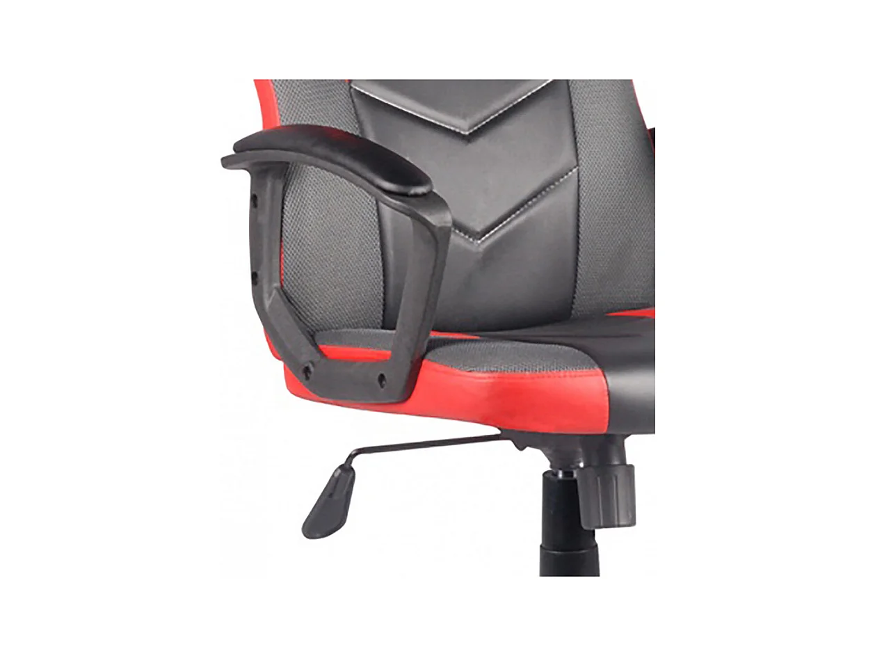 Fauteuil gaming en simili noir et rouge et assise réglable - ALPHA