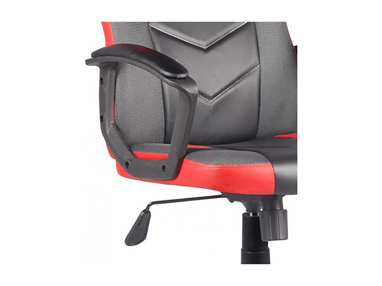 Fauteuil gaming en simili noir et rouge et assise réglable - ALPHA