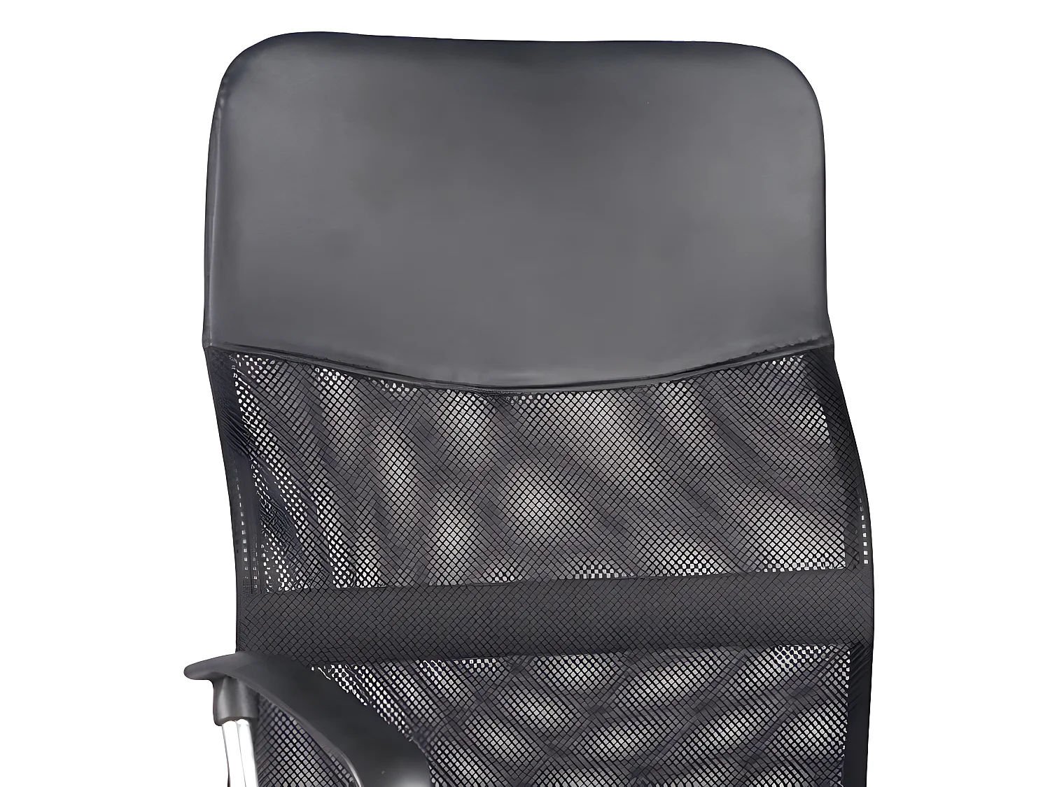 Fauteuil de bureau en mesh noir et métal chromé avec roulettes - SOFT