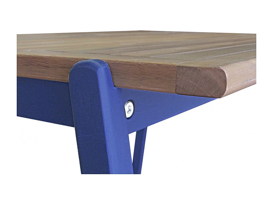 Table de jardin pour enfant en bois d'acacia bleu - CHARLOTTE 3422