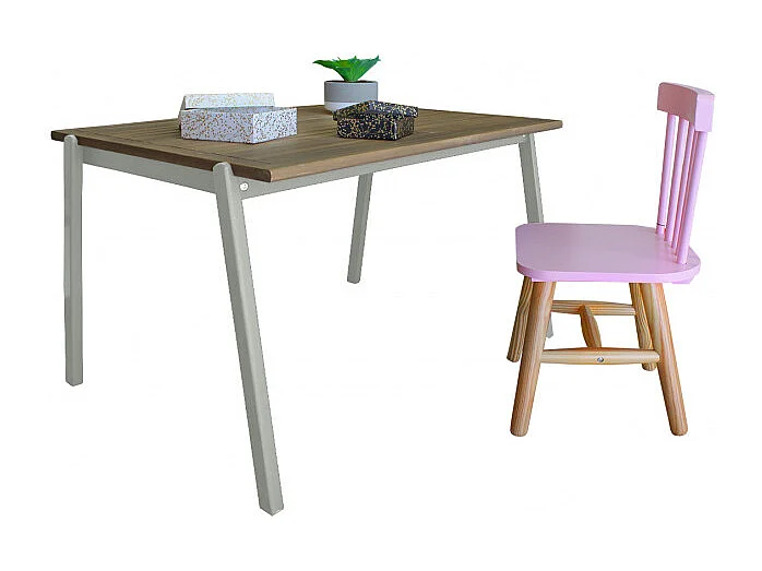 Table de jardin pour enfant en bois d'acacia vert - CHARLOTTE 3385