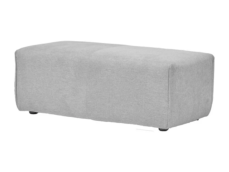 Pouf pour canapé modulable en tissu gris clair - MODULO