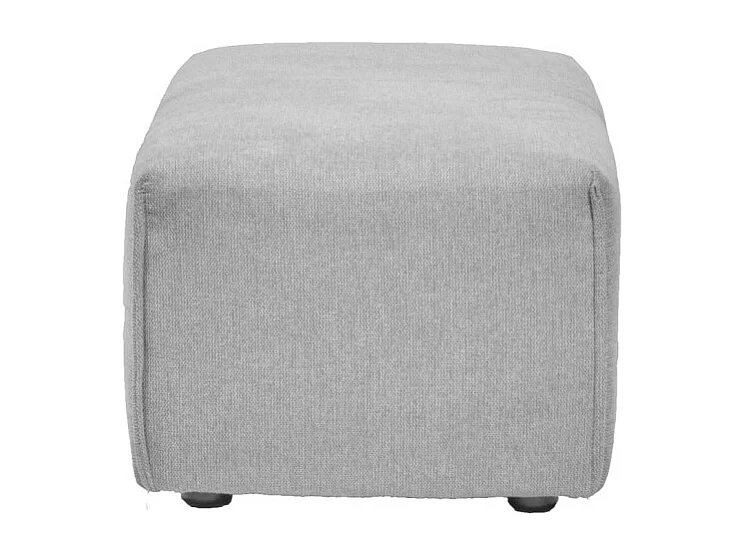 Pouf pour canapé modulable en tissu gris clair - MODULO
