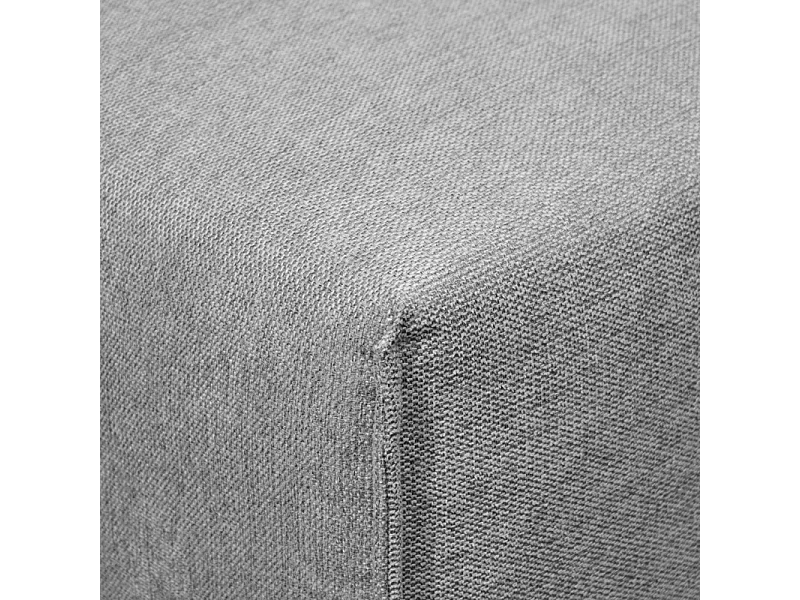 Pouf pour canapé modulable en tissu gris clair - MODULO