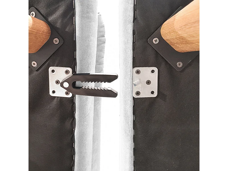 Angle pour canapé modulable en velours gris clair - LASSIE