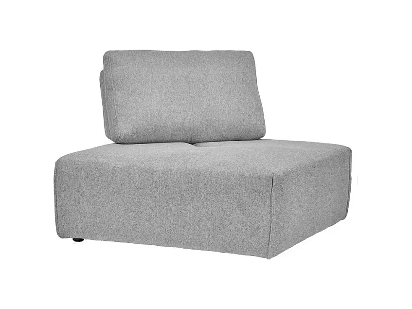 Angle canapé modulable avec dossier réglable tissu gris clair - MODULO