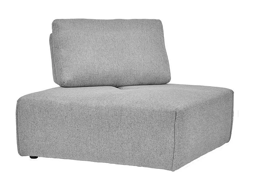 Angle canapé modulable avec dossier réglable tissu gris clair - MODULO