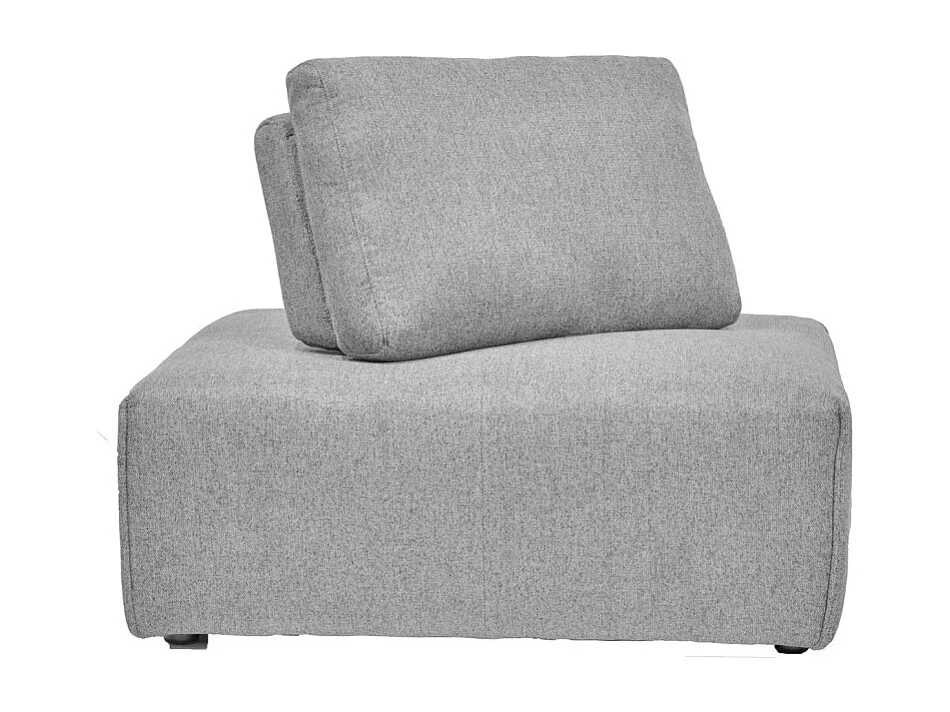 Angle canapé modulable avec dossier réglable tissu gris clair - MODULO