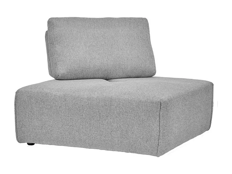 Angle canapé modulable avec dossier réglable tissu gris clair - MODULO