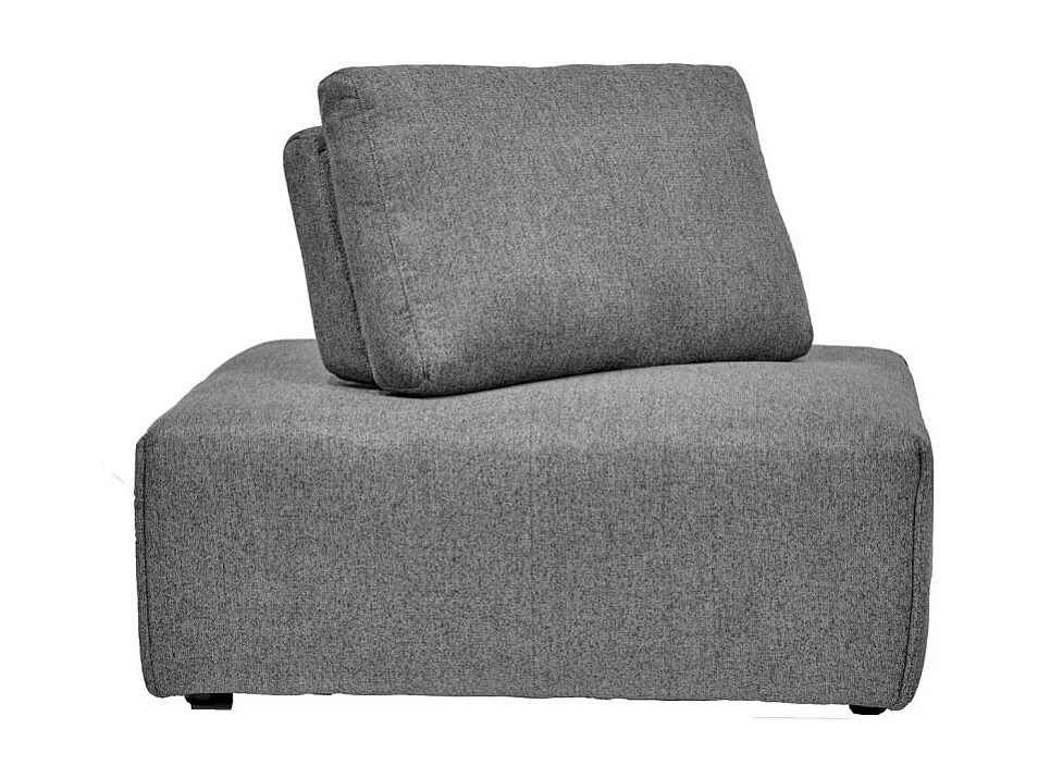 Angle canapé modulable dossier réglable tissu gris anthracite - MODULO