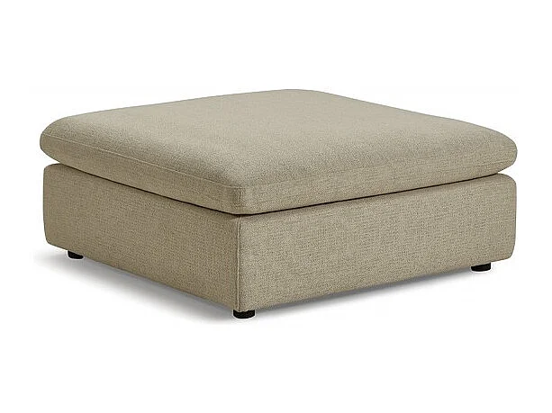 Module pouf beige pour canapé composable garnissage plume - NUAGE
