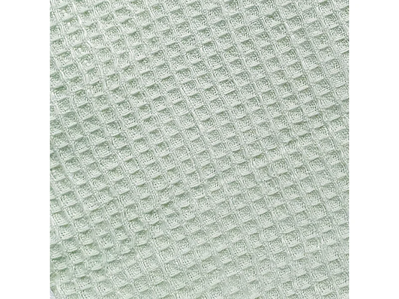 Chemin de table en coton et lin vert clair 45 x 150 cm - CUADRO 8948