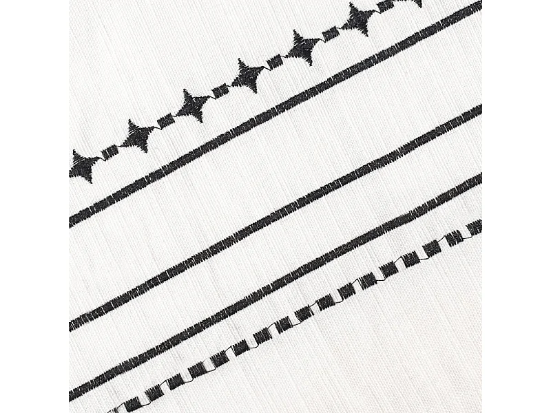 Lot 2 chemins de table coton blanc et broderie 50 x 145 cm - GEMA 6524