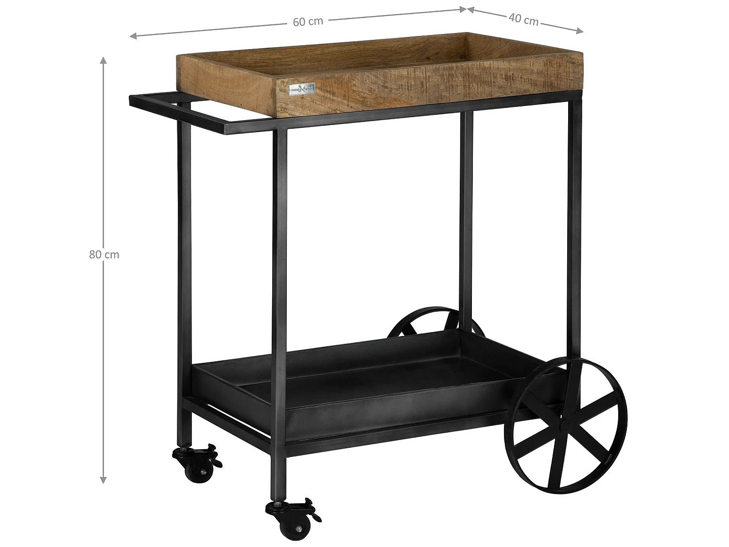 Carrello di servizio per cucina in legno 60x40x80 cm WOMO-DESIGN