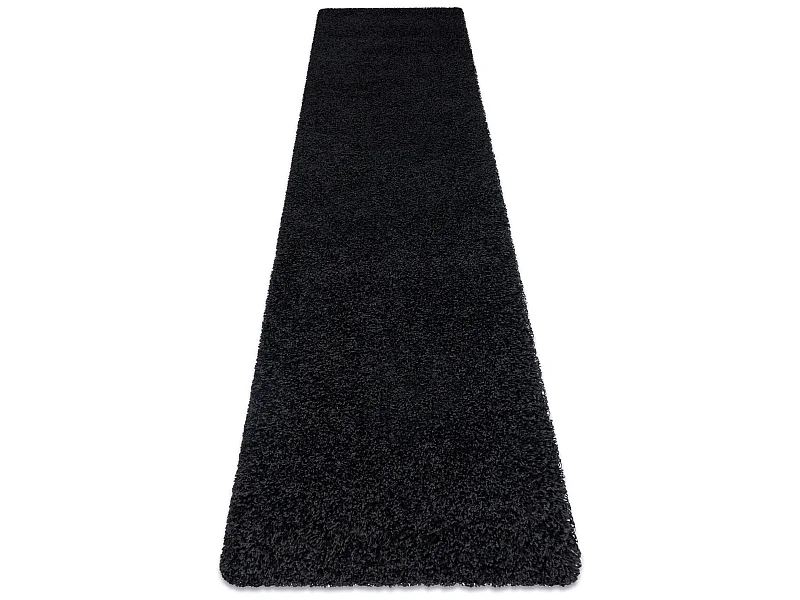 Teppich, Läufer SOFFI shaggy 5cm schwarz - in die Küche, Halle, Korr 70x200 cm