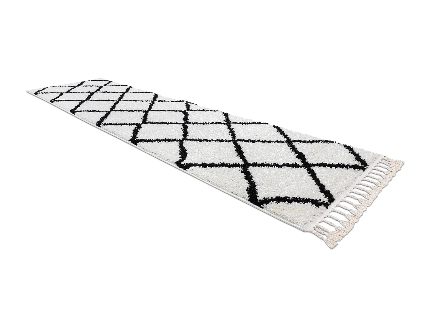 Teppich, Läufer BERBER CROSS weiß - in die Küche, Halle, Korridor 80x200 cm