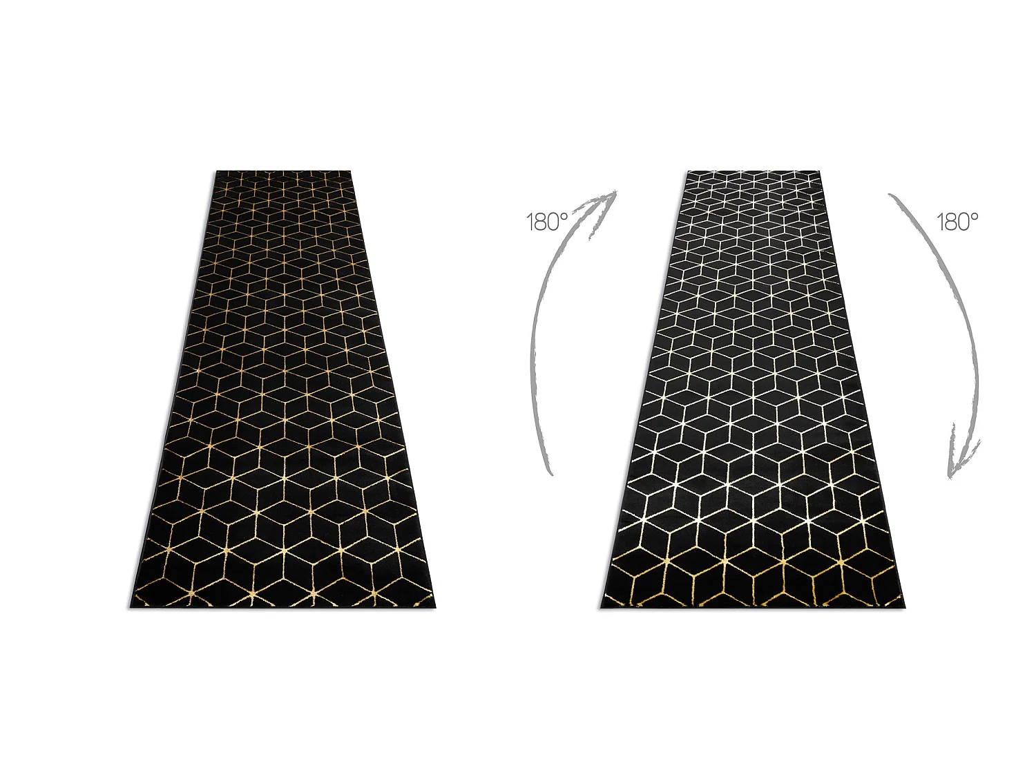 Tapis, le tapis de couloir GLOSS moderne 409C 86 cube élégant, glamo 80x200 cm