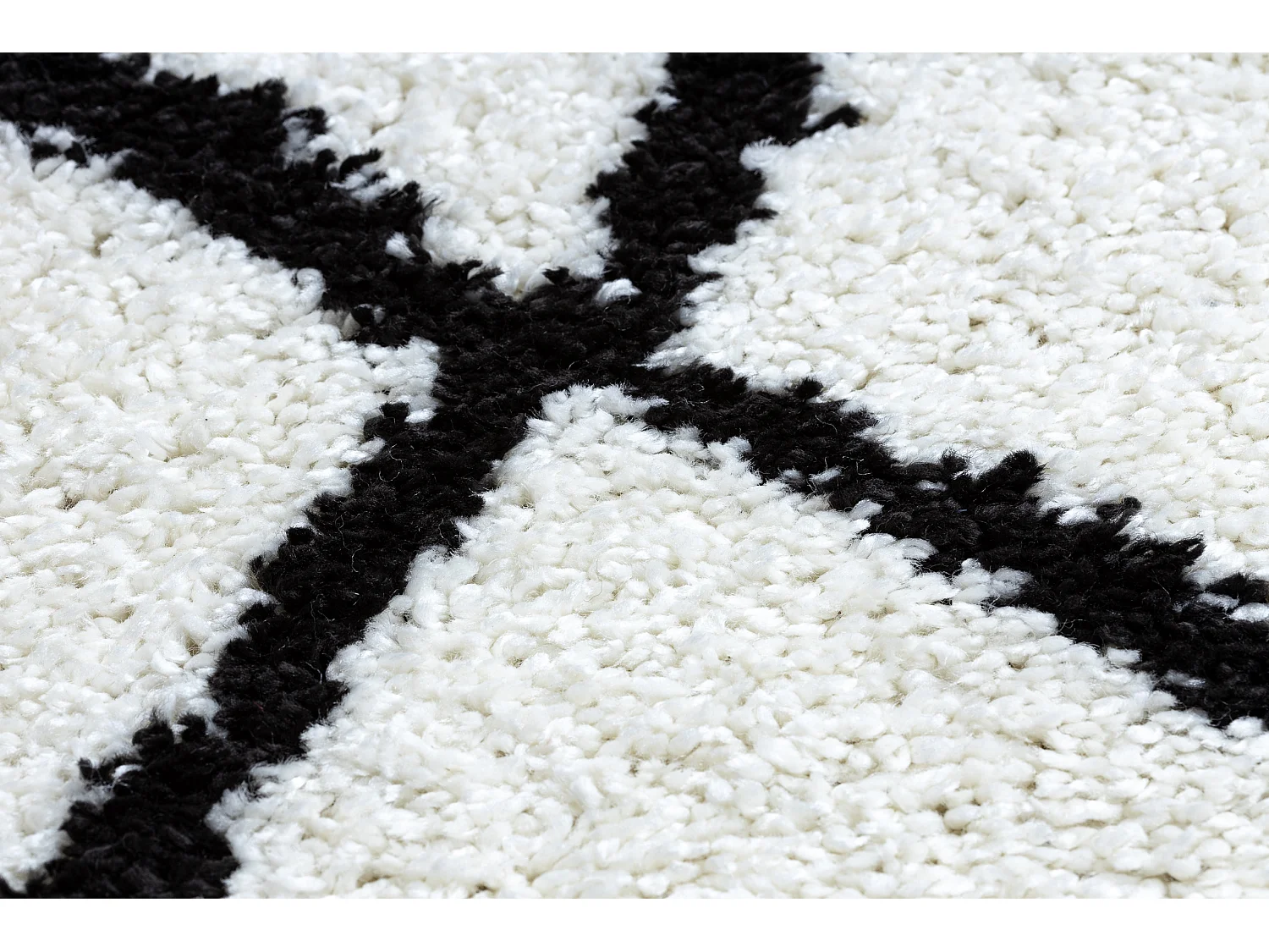 Tapijt, Vloerbekleding BERBER CROSS wit - voor keuken, naar de gang 70x200 cm